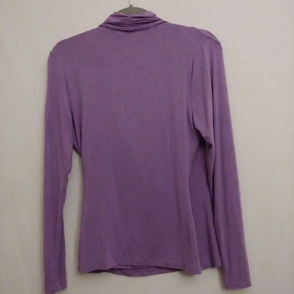 Ralph Lauren Lilac Faux Wrap Long Sleeve Shirt PS - Picture 6 of 11